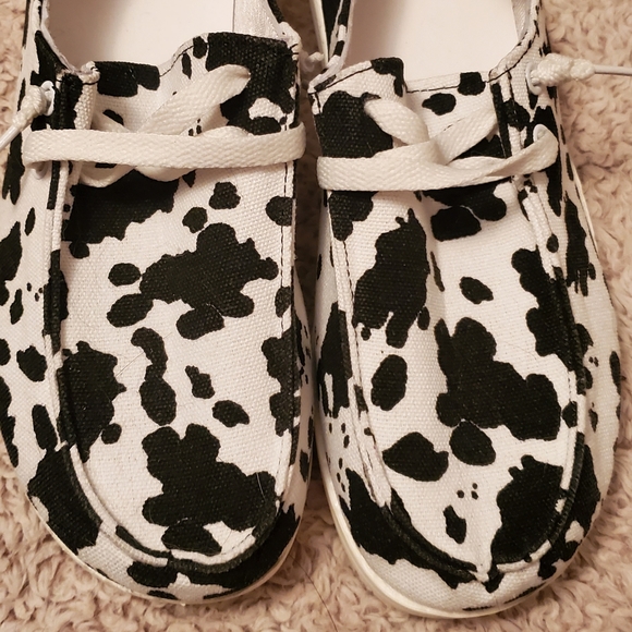 Shoes - Cow Print slip on shoes  women's size 38 (7.5)